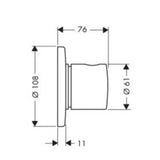 Hansgrohe "AXOR Uno" Vierwegumsteller (chrom)