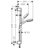 Hansgrohe "Crometta 100 Vario" Brause-Set mit Thermostat-Armatur (chrom)