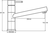Cornat "Zelina" Spültisch-Einhebelmischer (Hochdruck, schwenkbarer Auslauf, chrom)