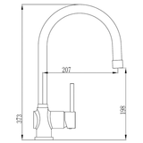 Aqua-Su "Bali" Spültisch-Niederdruck-Einhebelmischer (herausziehbar, chrom)