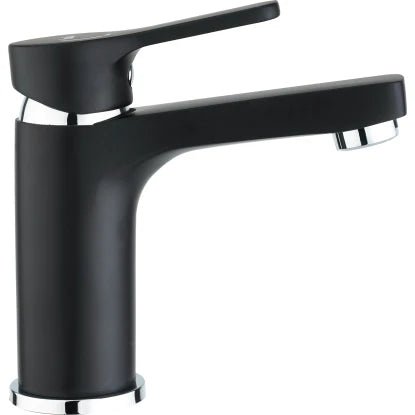 Baliv "WT-5760" Waschtischarmatur mit Pop-Up-Ablaufgarnitur (schwarz/chrom)