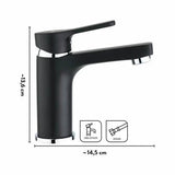 Baliv "WT-5760" Waschtischarmatur mit Pop-Up-Ablaufgarnitur (schwarz/chrom)