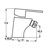 Cornat "GAIA" Bidet-Einhebelmischer (chrom)