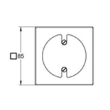 GROHE "Allure F-Digital" Halteplatte Rosette für digitale Kontrollpanele (chrom)