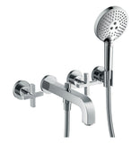 Hansgrohe "Axor Citterio" 3-Loch-Wannenarmatur mit Handbrause (chrom)