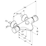 KLUDI "AMBA" Thermostat Wannenfüll- und Brausearmatur (chrom)