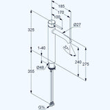KLUDI "BOZZ" Waschschüssel-Einhebelmischer (chrom)