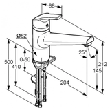 KLUDI "Objekta-Mix New" Spültisch-Einhandmischer (Niederdruck, chrom)