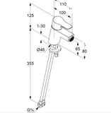 KLUDI "PURE & EASY" Bidet-Einhebelmischer (chrom)