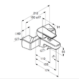 KLUDI "Q-BEO" Wannenfüll- und Brausearmatur (chrom)