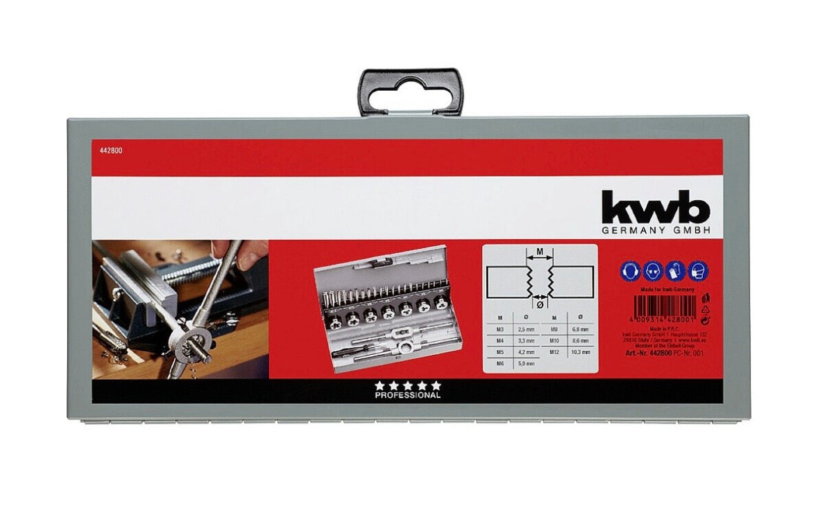 KWB Profi Gewindeschneidwerkzeugsatz 31-teilig – 442800
