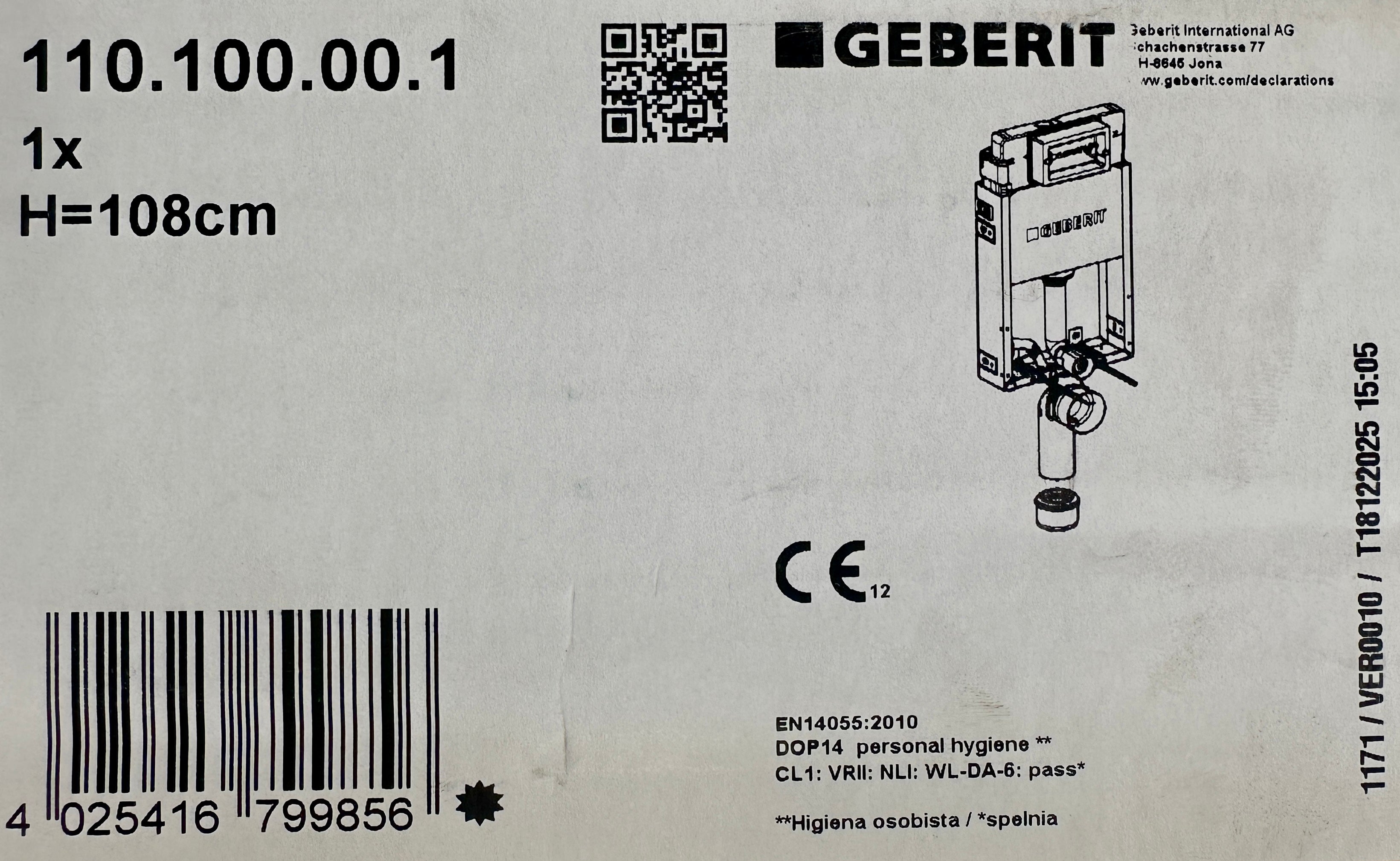 Geberit Kombifix WC-Vorwandelement Basic 110.100.00.1