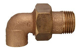 Cornat Löt-Winkel-Verschraubung 90 Grad, 1 Außengewinde, 1 Muffe, konisch dichtend, A 15 mm, B 1/2 Zoll, 1 Stück, rotguss, T5098G1512