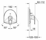Grohe Einhebel-Wannenbatterie Chiara Fertigmontageset ohne Unterputz-Körper # 19155000