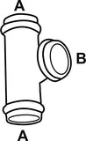 Cornat Press-T-Stück, Kupfer mit 3 Muffen, A 18 mm, 1 Stück, TP653018B