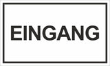 Eingang 150 x 250 mm Warn- Hinweis- und Verbotsschild PST-Kunststoff