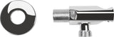 Cornat Wandanschluss - 1/2 Zoll AG - Rosette Ø 54 mm - Mit Halter für Handbrause - verchromt / Wandanschlussbogen / Brauseschlauch-Halterung / Wandhalter für Brause / Wasseranschluss / TECBW3322