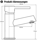 Cornat Einhebelarmatur "Fuerte" - Hochwertiger Messingkörper - verchromt / Hochdruck-Armatur / Küchenarmatur / Wasserhahn / Waschtischarmatur