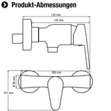 Cornat Einhebelarmatur "Espera" - Hochwertiger Messingkörper - verchromt / Einhebelmischer / Badearmatur / Brausearmatur / Bidetarmatur / Waschtischarmatur