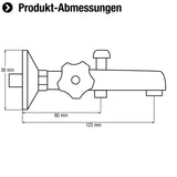CON:P Brause-Thermostatarmatur "Lao" - Hochwertiger Messingkörper - verchromt - 1/2 Zoll Brauseabgang / Duscharmatur zur Aufputz-Montage / Brausethermostat / SA326