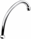 Cornat Auslauf HU-Form 165 mm - Messing verchromt - Langlebig & rostfrei - Flexibel einsetzbar - mit Luftsprudler / Schwenkauslauf / Wasserhahn Verlängerung / Armatur Anschluss / TEC351204