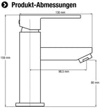 Cornat Einhebelarmatur "Lugo" - Hochwertiger Messingkörper - verchromt - Einhebelmischer / Badearmatur / Brausearmatur / Bidetarmatur / Waschtischarmatur