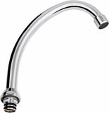 Cornat Auslauf HU-Form 165 mm - Messing verchromt - Langlebig & rostfrei - Flexibel einsetzbar - mit Luftsprudler / Schwenkauslauf / Wasserhahn Verlängerung / Armatur Anschluss / TEC351204