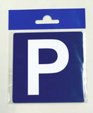 Türschild Parkplatz-P selbstklebend 100 x 100 mm