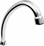 Cornat Auslauf HU-Form 165 mm - Messing verchromt - Langlebig & rostfrei - Flexibel einsetzbar - mit Luftsprudler / Schwenkauslauf / Wasserhahn Verlängerung / Armatur Anschluss / TEC351204