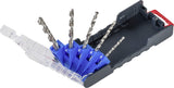 kwb POWER-BOX Set, 3 Bohrer-Kasetten im Vorteilspack, Metall-Bohrer, Holz-Bohrer und Stein-Bohrer m. je 5 Bohrern