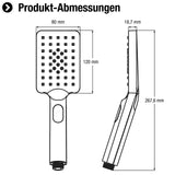 Cornat Handbrause "Filiz" – verchromt – 80 x 120 mm Kopfgröße