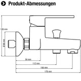 Cornat Einhebelarmatur "Klint" - Hochwertiger Messingkörper - verchromt / Einhebelmischer / Badearmatur / Brausearmatur / Waschtischarmatur