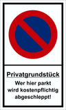 Privatgrundstück 250 x 150 mm Schild PST-Kunststoff Default Title