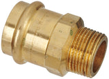Cornat Press-Übergangs-Nippel, rotguss mit 1 Außengewinde mit 1 Muffe, A 18 mm, B 1/2Zoll , 1 Stück, T65431812B