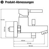 Cornat Einhebelarmatur "Lucera" - Hochwertiger Messingkörper - verchromt - Einhebelmischer / Badearmatur / Brausearmatur / Bidetarmatur / Waschtischarmatur