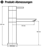 Cornat Spültisch-Einhebelarmatur "Pilos" - Hochwertiger Messingkörper - verchromt - Hoher & schwenkbarer Auslauf / Hochdruck-Armatur / Küchenarmatur / Wasserhahn / MOE105