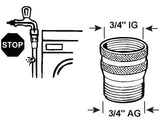 Cornat Maschinen-Schlauchplatzsicherung - Wasserstop für Waschmaschine & Spülmaschine - Zum Nachrüsten - Aus verchromten Messing / Aqua-Stop / Wasserstopp-Ventil / TEC306502, Klein