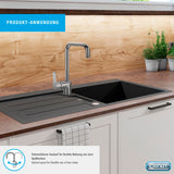 Cornat Spültisch-Einhebelarmatur "Splendid" - Hochwertiger Messingkörper - verchromt - Hoher & schwenkbarer Auslauf / Hochdruck-Armatur / Küchenarmatur / Wasserhahn / SPL5