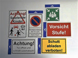 Betreten des Grundstücks verboten! Eltern haften für ihre Kinder! 150 x 250 mm Warn- Hinweis- und Verbotsschild PST-Kunststoff