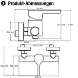 Cornat Einhebelarmatur "Skagen" - Hochwertiger Messingkörper - verchromt/Einhebelmischer/Badearmatur/Brausearmatur/Bidetarmatur/Waschtischarmatur/Spültischarmatur