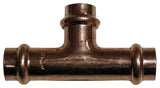 Cornat Press-T-Stück, Kupfer mit 3 Muffen, A 15 mm, 1 Stück, TP653015B