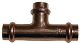 Cornat Press-T-Stück, Kupfer mit 3 Muffen, A 15 mm, 1 Stück, TP653015B