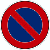 Türschild Halteverbot selbstklebend Ø 95 mm