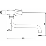 Aqua-Su " Standard Plus" Standventil (Wandmontage, chrom)   