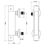 Aqua-Su "Tiado" Thermostat-Brausearmatur (chrom)   