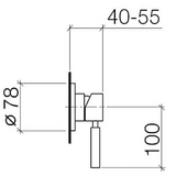 Dornbracht "Tara Logic" Unterputz-Einhandbatterie (chrom)   