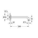 GROHE "Rainshower" Brausearm (286mm, chrom)   