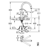 GROHE "Concetto" Niederdruck-Spültischarmatur (herausziehbar, chrom)   