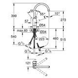 GROHE "Feel" Spültisch-Einhebelarmatur mit Geräteanschluss (chrom)