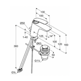 KLUDI "BALANCE" Waschtisch-Einhebelmischer (chrom)